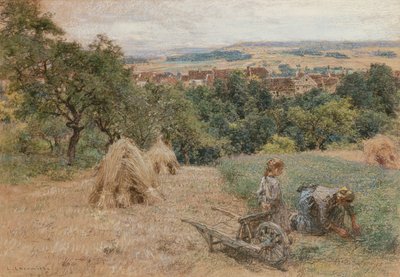 Cutting grass by Leon Augustin Lhermitte